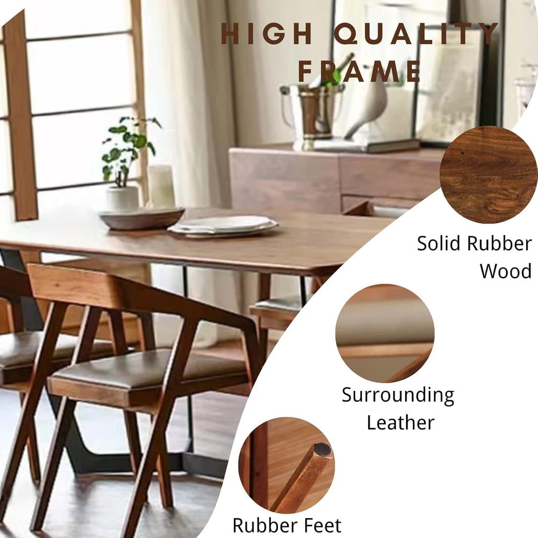 Wood Chair Set of 1 for Living Room