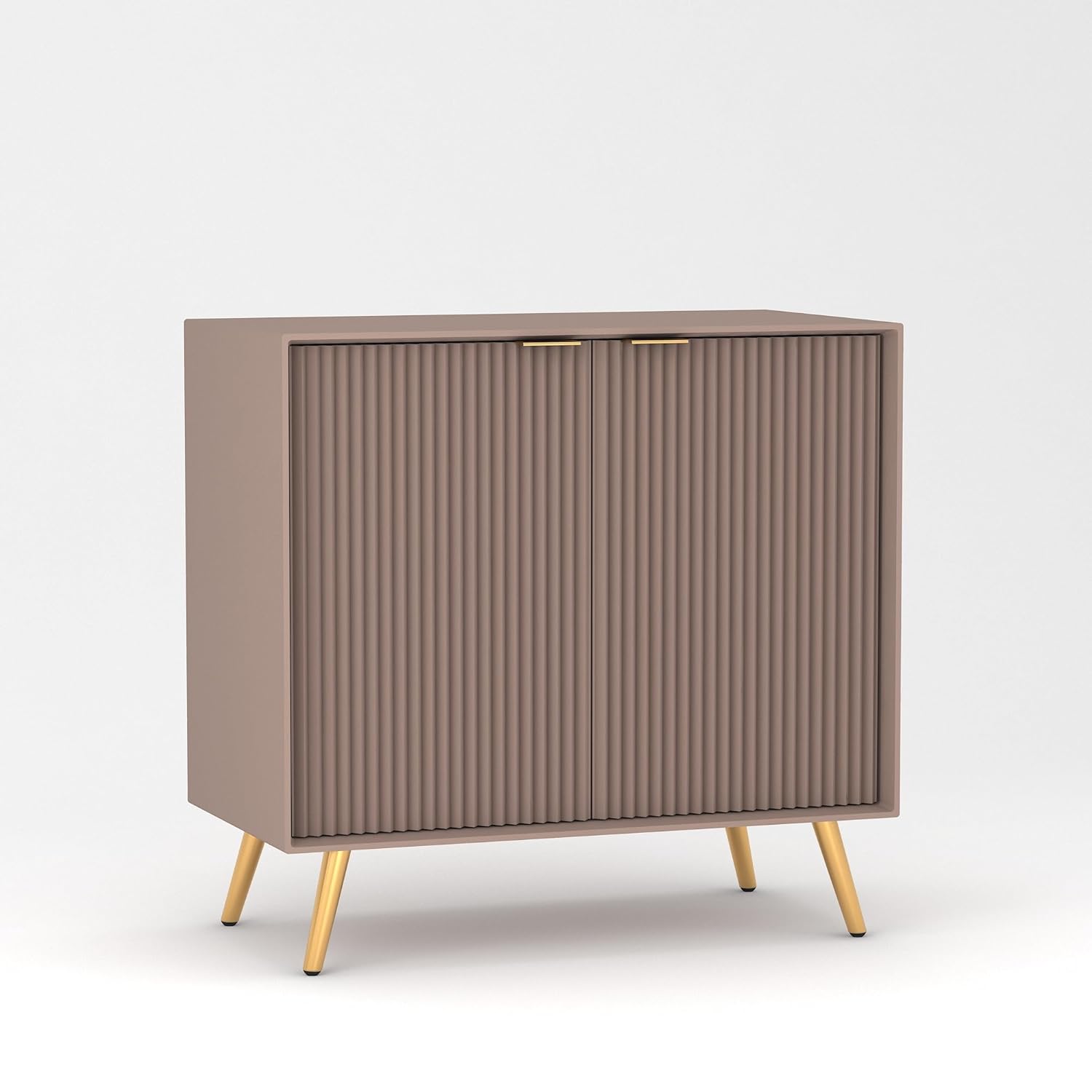 Craft D Art HDMR Premium Wood Sideboard Cabinet (Mocha Beige)