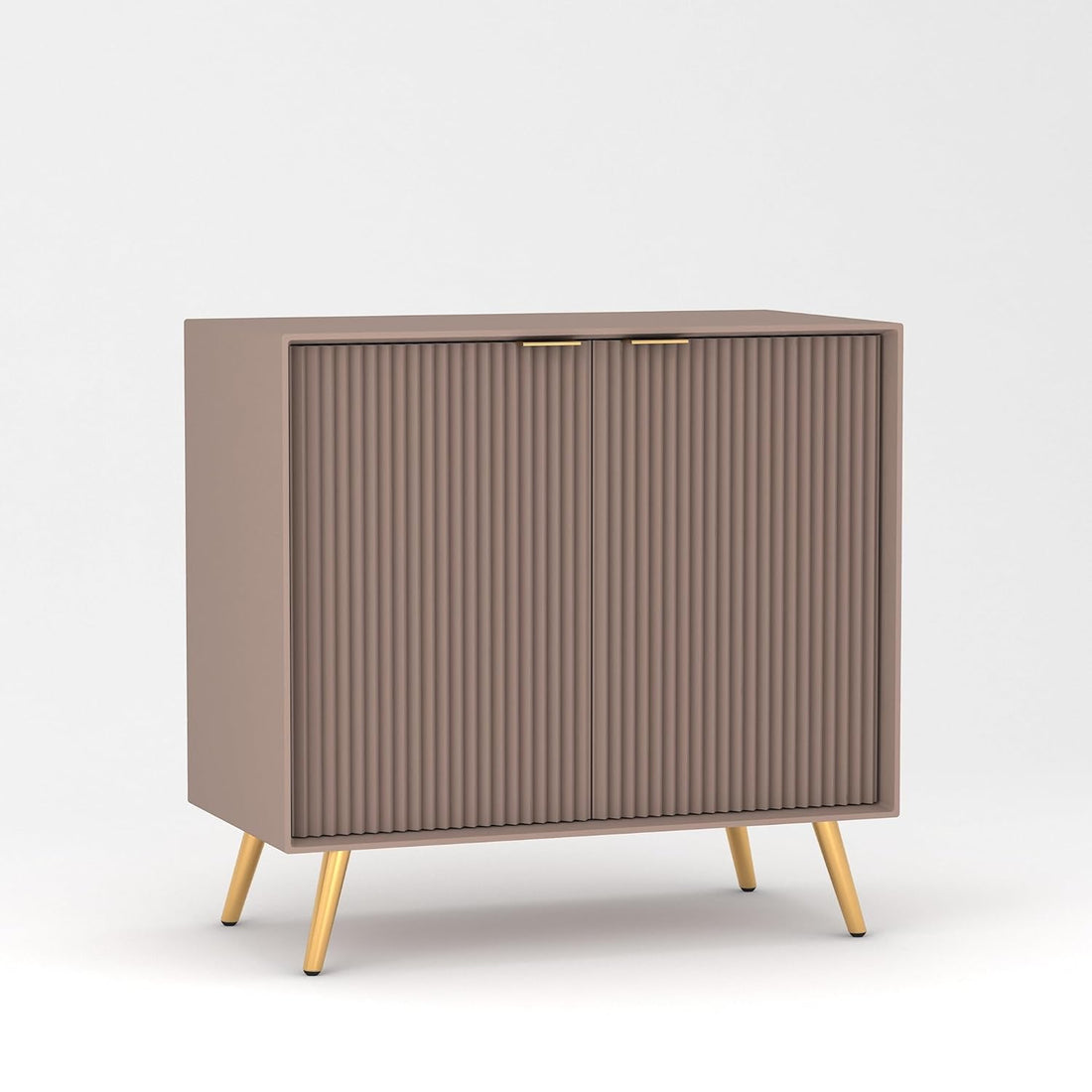 Craft D Art HDMR Premium Wood Sideboard Cabinet (Mocha Beige)