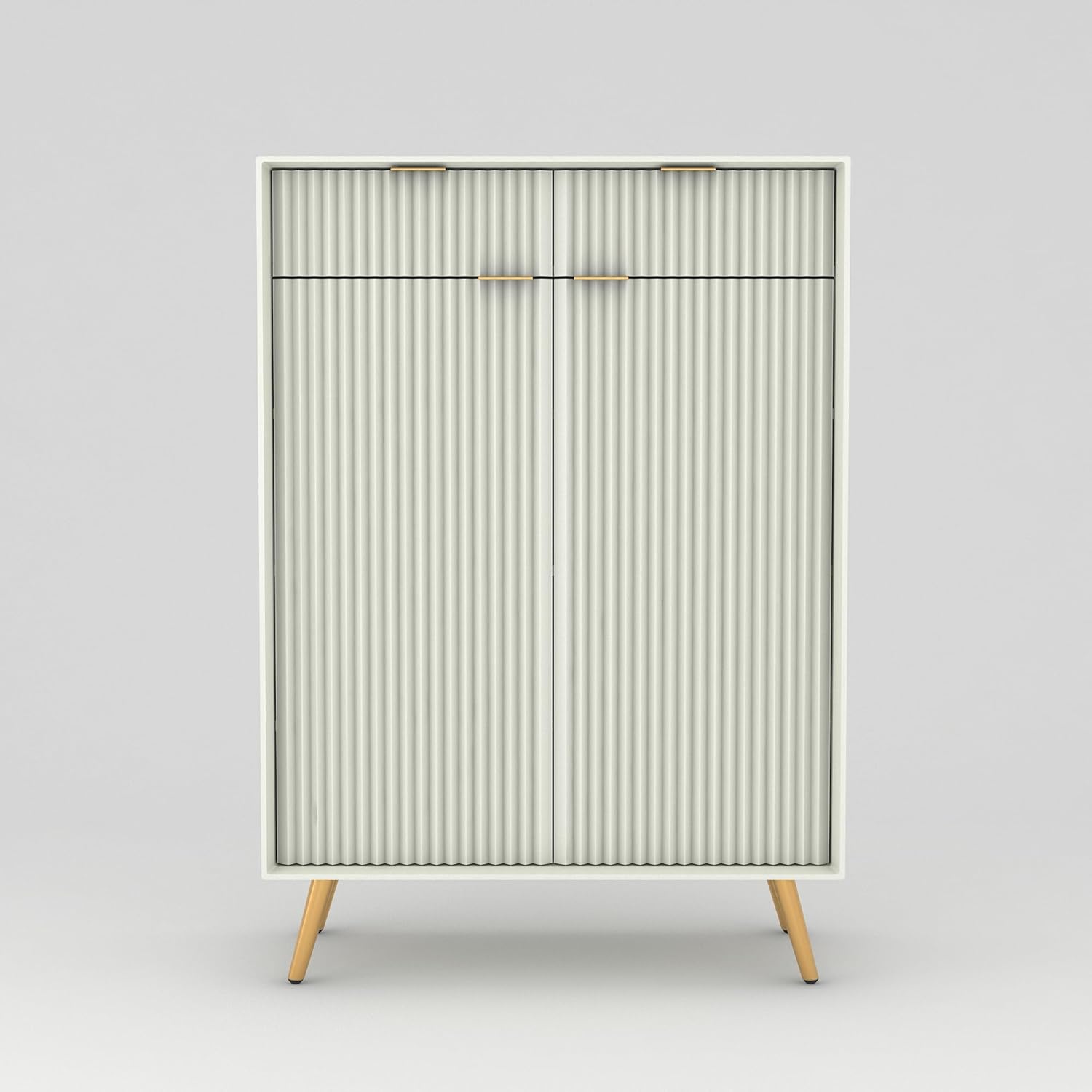 Craft D Art HDMR Premium Wood Sideboard Cabinet (White)