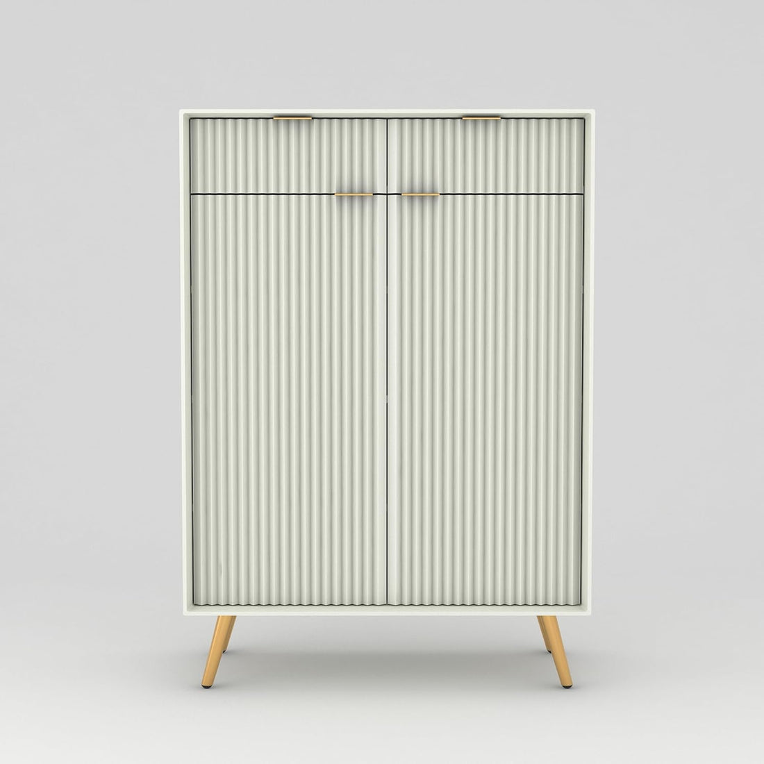 Craft D Art HDMR Premium Wood Sideboard Cabinet (White)