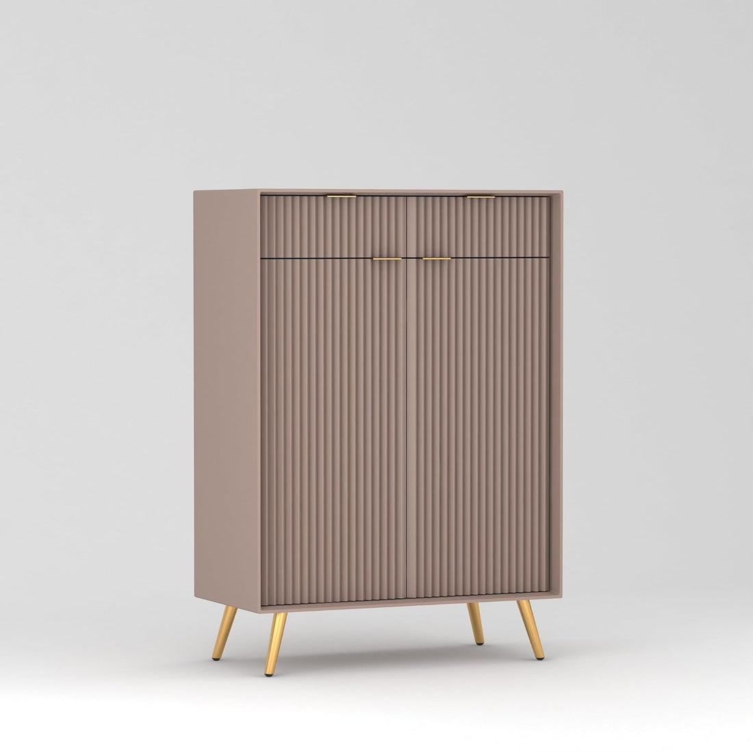 Craft D Art HDMR Premium Wood Sideboard Cabinet (Mocha Beige)
