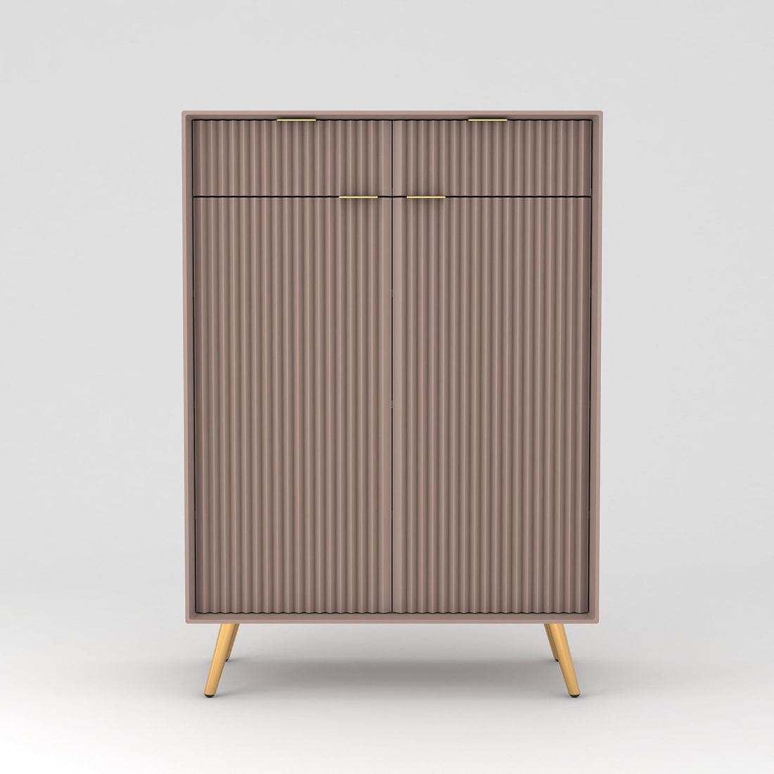 Craft D Art HDMR Premium Wood Sideboard Cabinet (Mocha Beige)