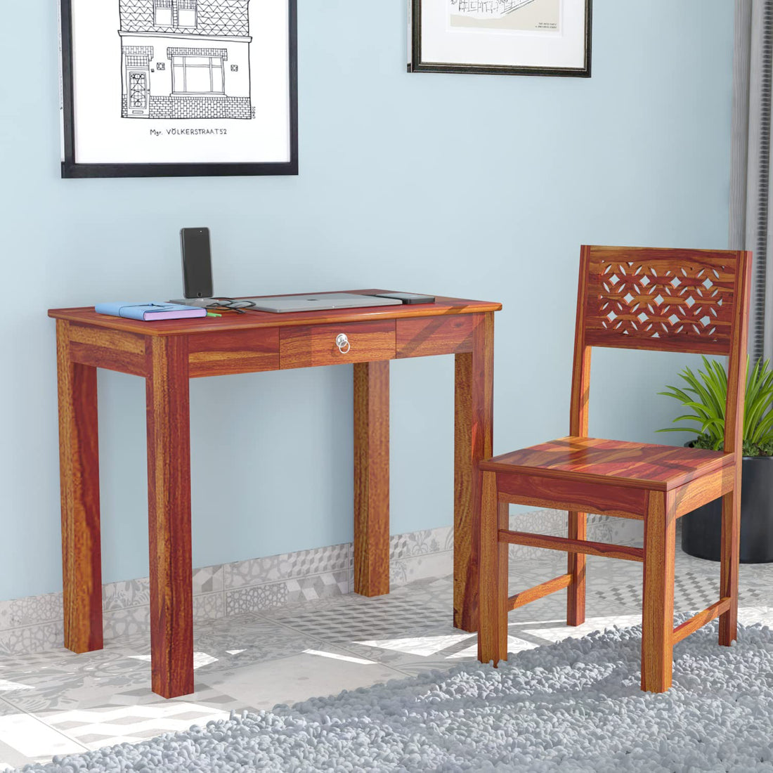 Solid Sheesham Wood Study Table