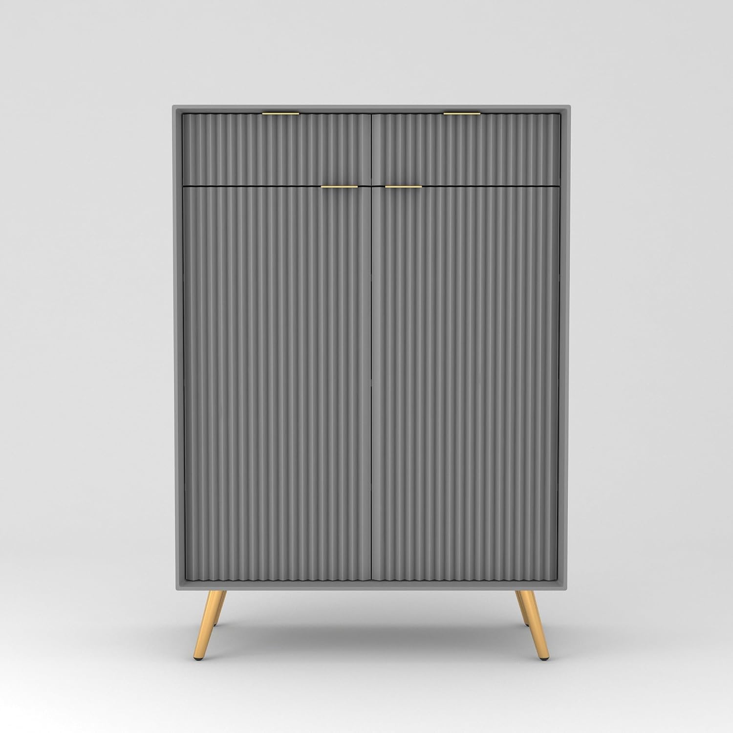 Craft D Art HDMR Premium Wood Sideboard Cabinet (Grey)