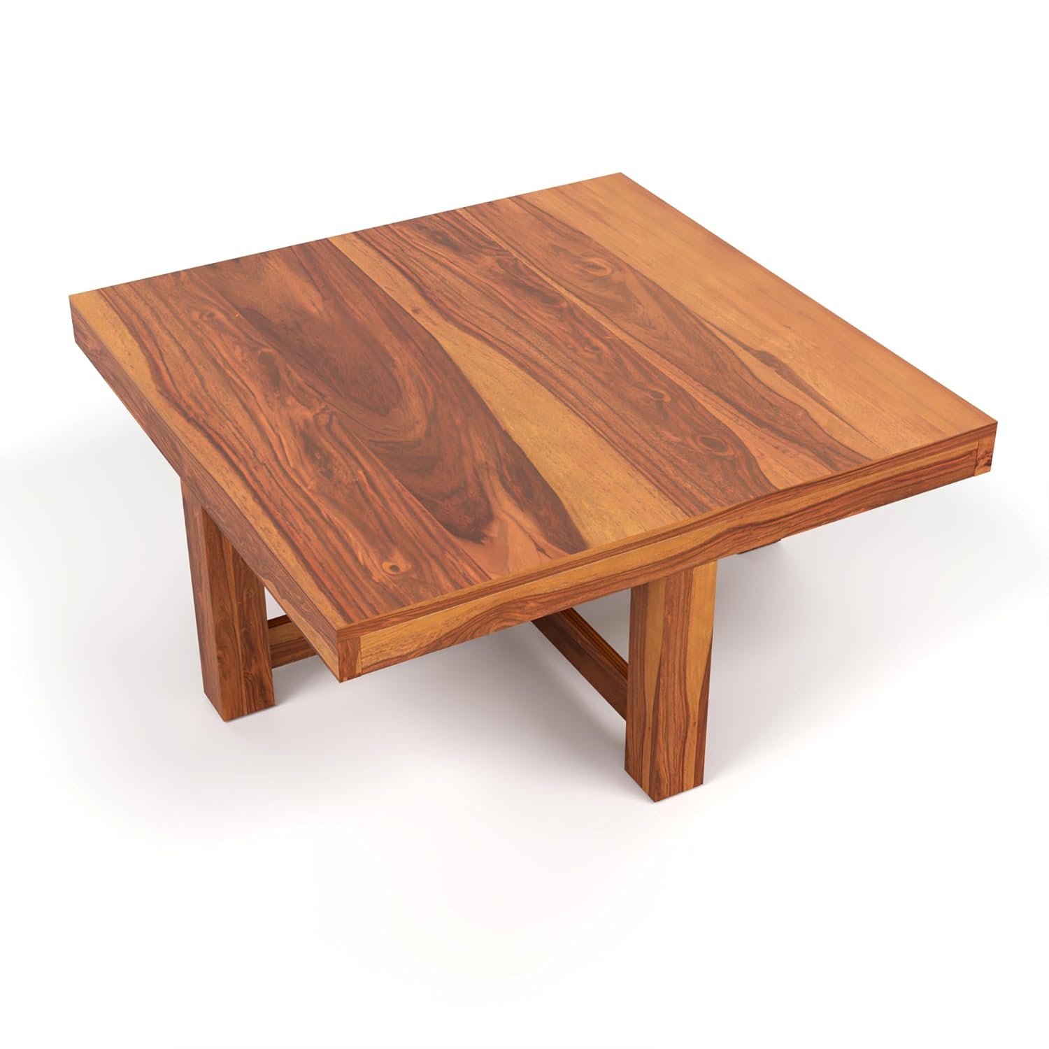 Craft D Art Furniture Solid Sheesham Wood Coffee Table with 4 Stool