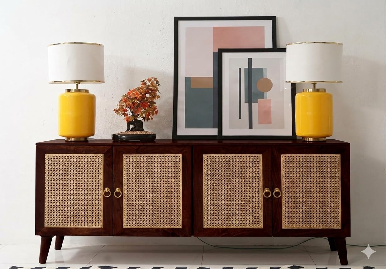 Craft D Art Solid Wood Wooden Sideboard Cabinet