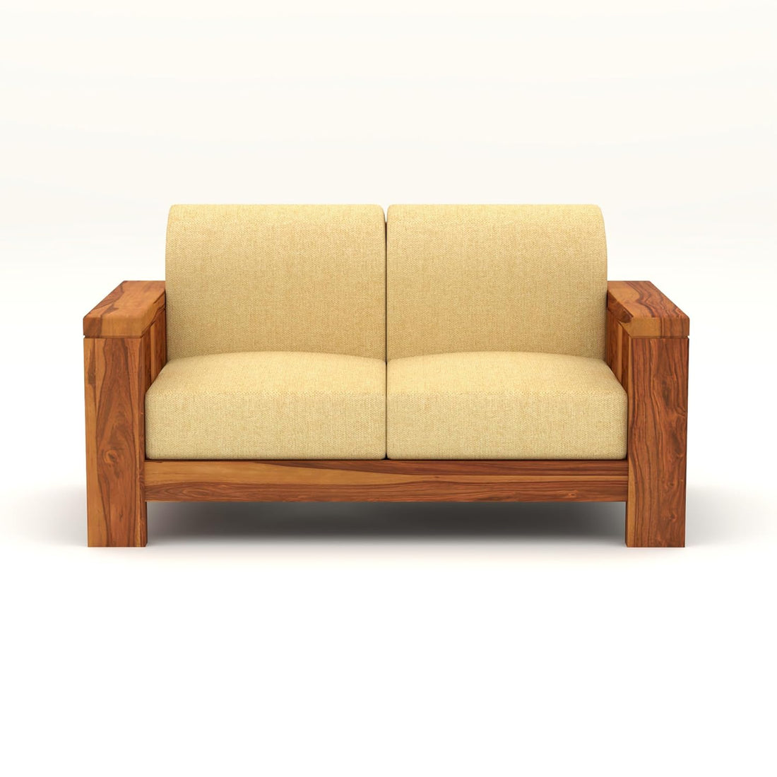 Sheesham Wooden 6 Seater Sofa Set for Living Room (Natural, 3+2+1 Seater)