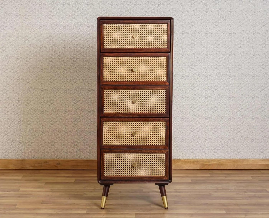 Craft D Art Wooden Chest of Drawers with 5 Compartment Storage
