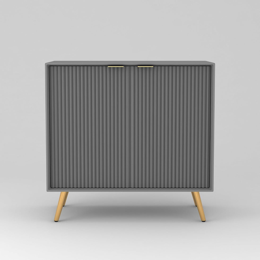Craft D Art HDMR Premium Wood Sideboard Cabinet (Grey)