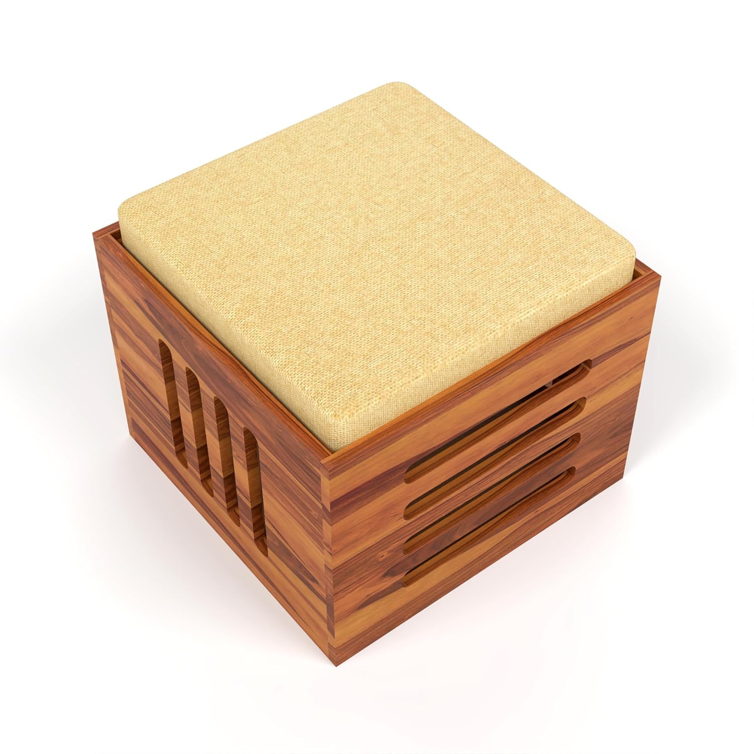 Craft D Art Furniture Solid Sheesham Wood Coffee Table with 4 Stool
