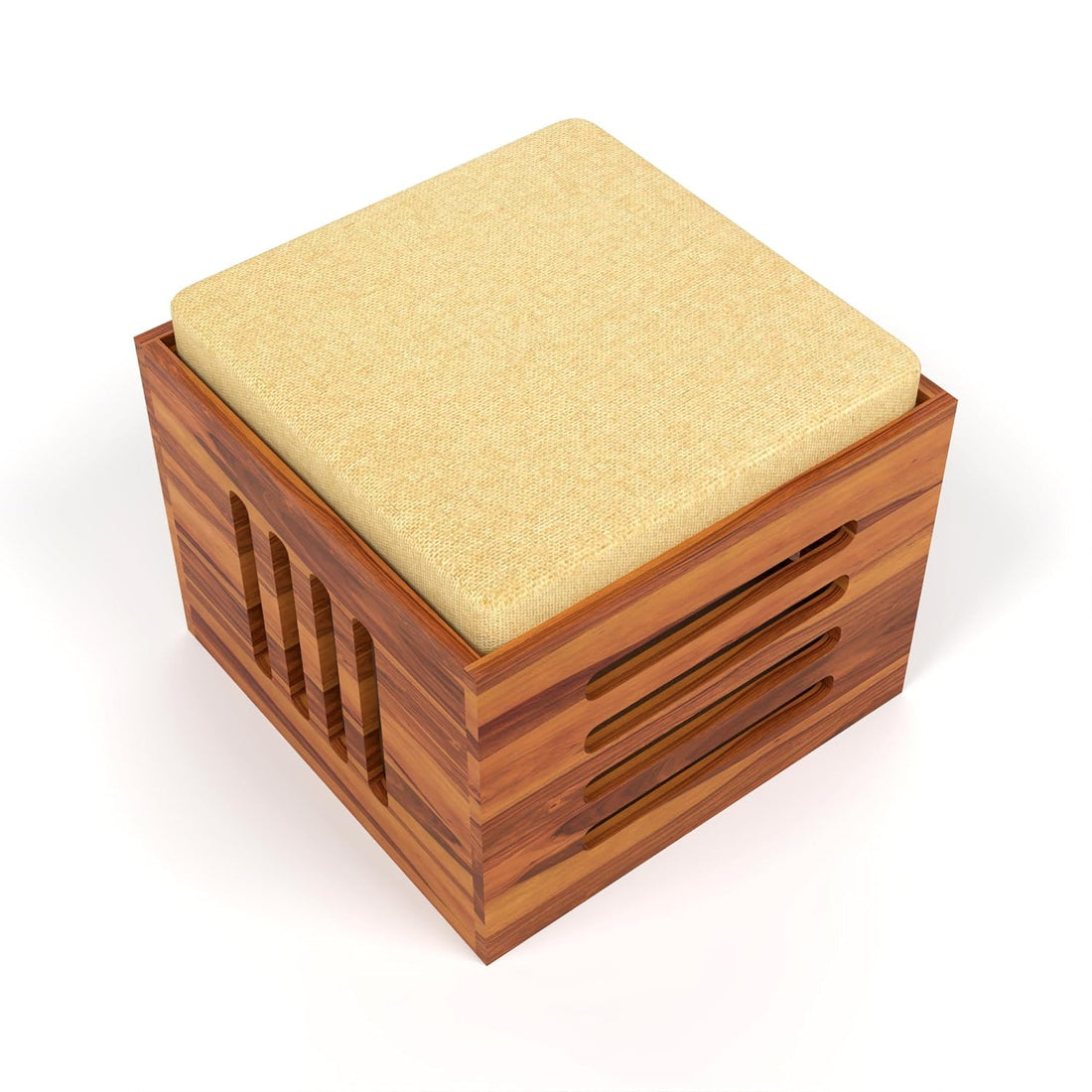 Craft D Art Furniture Solid Sheesham Wood Coffee Table with 4 Stool
