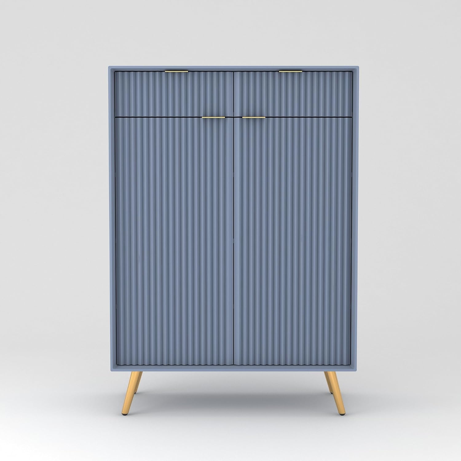 Craft D Art HDMR Premium Wood Sideboard Cabinet (Slate Blue)