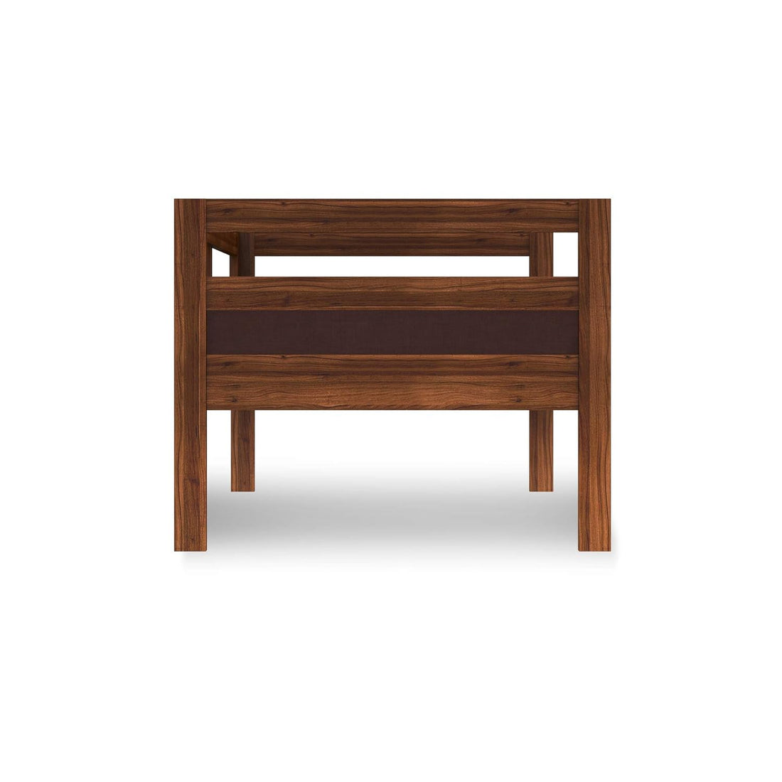 Modern Solid Wood Wooden Diwan Sofa with Cushioned Seat