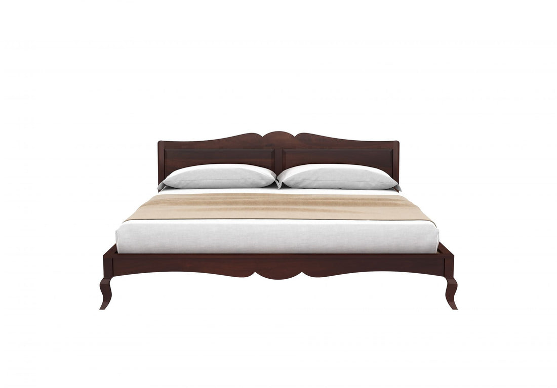 Craft D Art Sheesham Wood King Size Bed Without Storage (Walnut Finish)