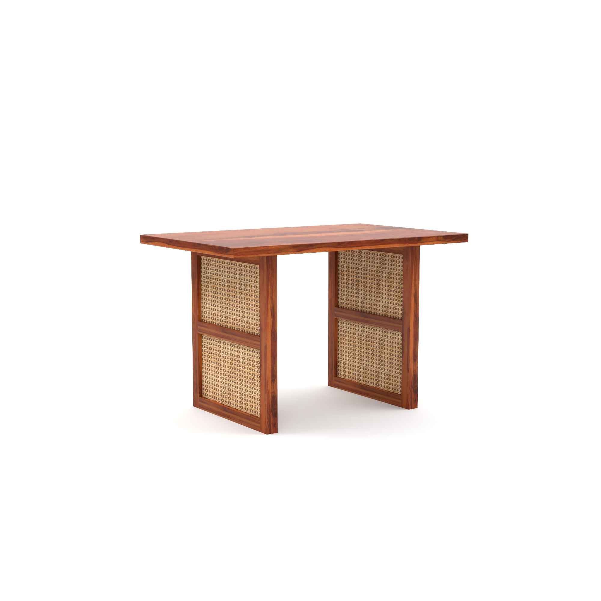 Craft D Art Solid Wood Scane Dining Set with Cane Back Chairs 6 Seater