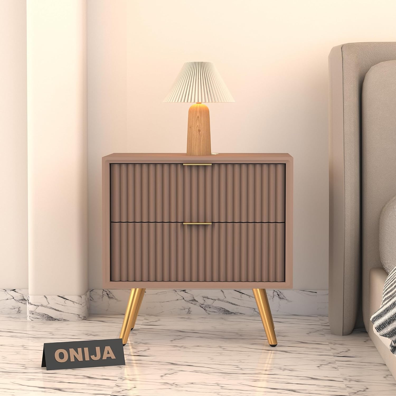 Modern Brown Bedside Table