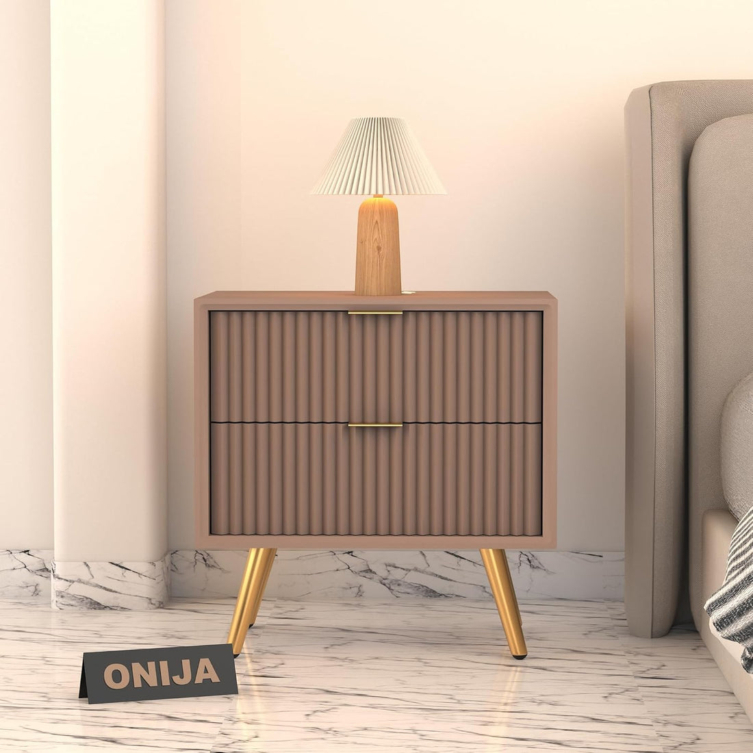 Modern Brown Bedside Table