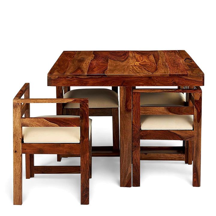 Craft D Art  Sheesham Wood Accent 4 Seater Dining Table Set