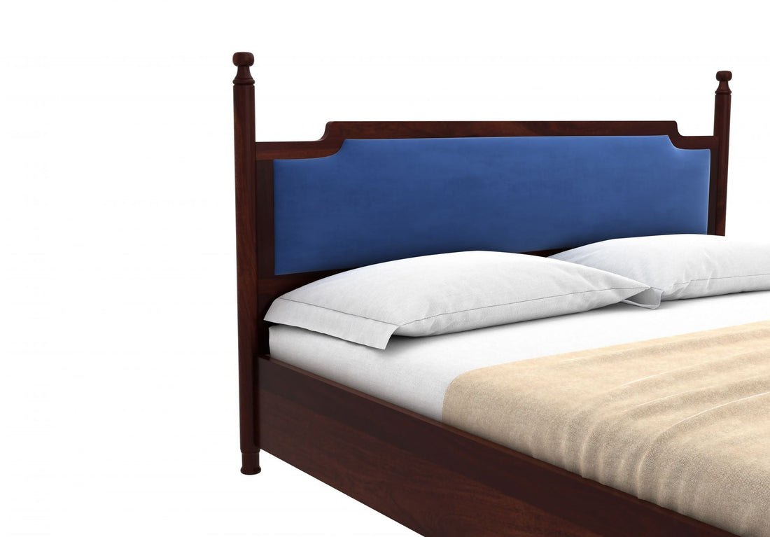 Craft D Art Sheesham Wood Queen Size Bed Without Storage (Walnut Finish)