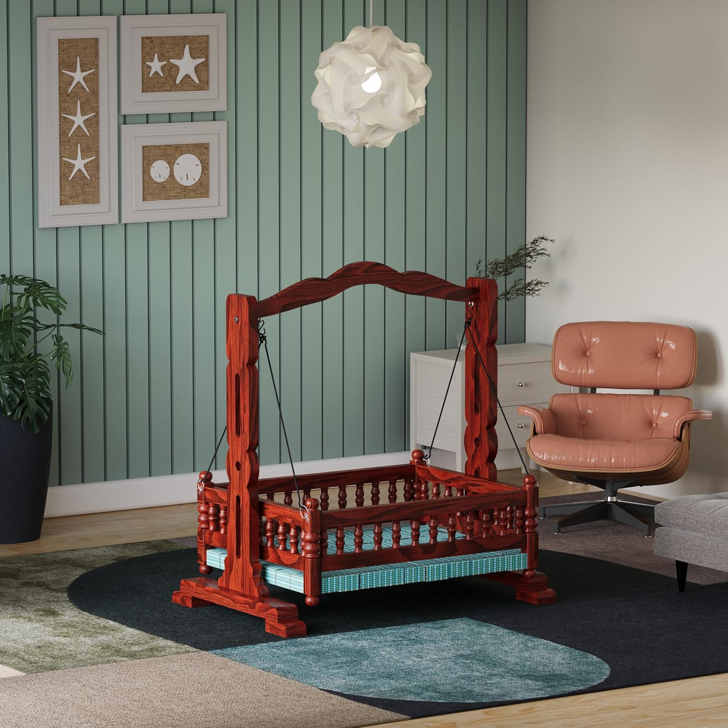 Wooden Baby Cradle for Newborn | Wooden Jhula