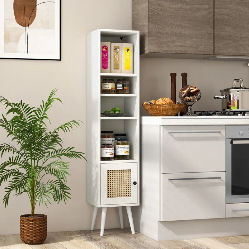 Craft D Art Every Choice Solid Acacia Wood Rattan Bookshelf For Home
