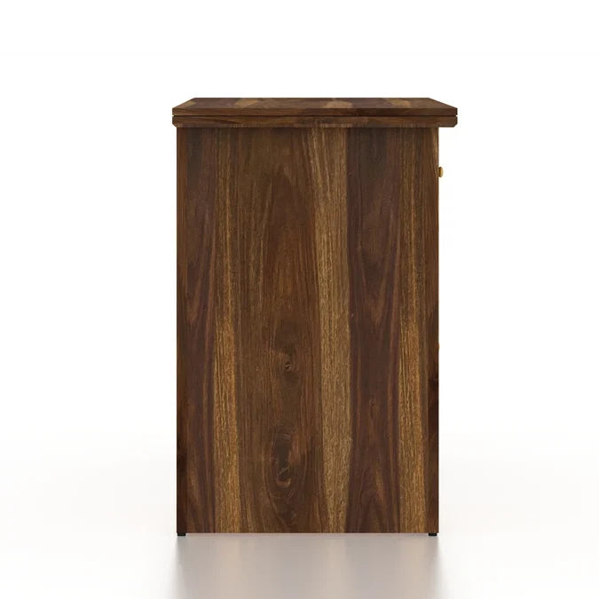 Craft D Art Sheesham Wood Study Desk with Cane Cabinet