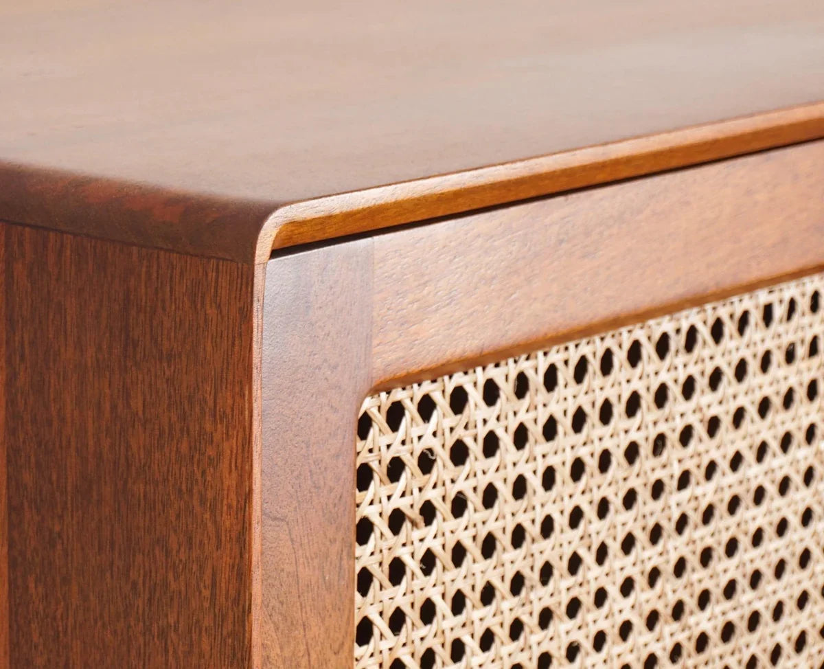 Boston Solid Wood Rattan Cane Wardrobe - Brown Finish Sku: VAP-2165 Ready Stock Add to wishlist  (20)