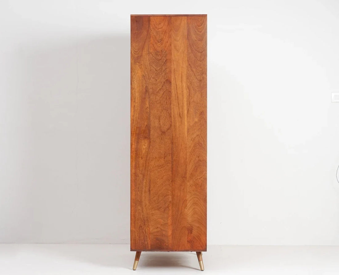 Boston Solid Wood Rattan Cane Wardrobe - Brown Finish Sku: VAP-2165 Ready Stock Add to wishlist  (20)